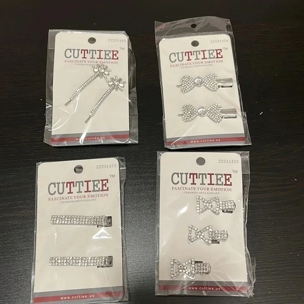 CUTTIEE Elegant Silver Fashion Jewelry Elastics Makeup Pouch Bundle
